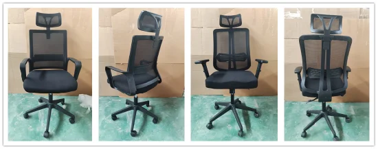 China Whosales Silla giratoria cómoda y moderna de tela Malla con respaldo alto Silla giratoria ejecutiva ergonómica para conferencias / oficina Precio para oficina en casa / uso de reuniones